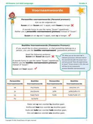 cover image of Grade 4 Afrikaans: Voornaamwoorde